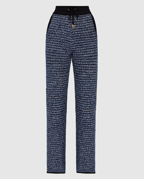 Balmain Синие брюки с пайетками SF15226K464
