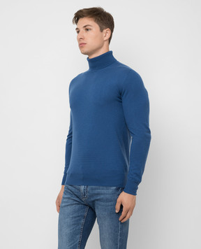 Loro Piana Синий гольф из кашемира FAF9161
