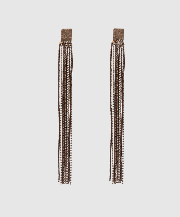 Brunello Cucinelli Earrings with fringe in chains MORW9LB13