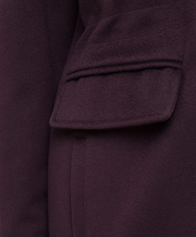Heresis Бордове пальто з вовни P1080VO зображення 5