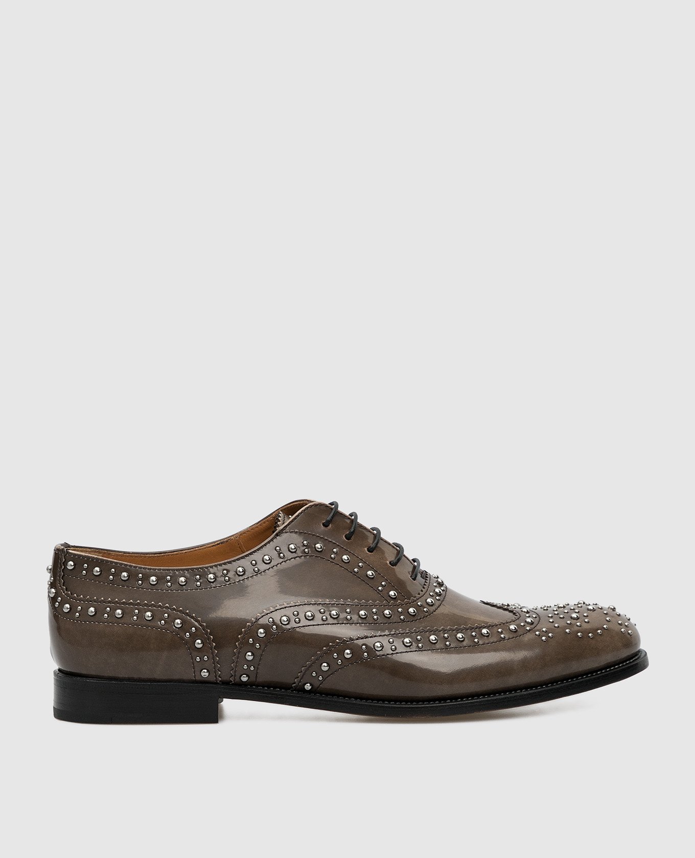 Brown leather oxford shoes