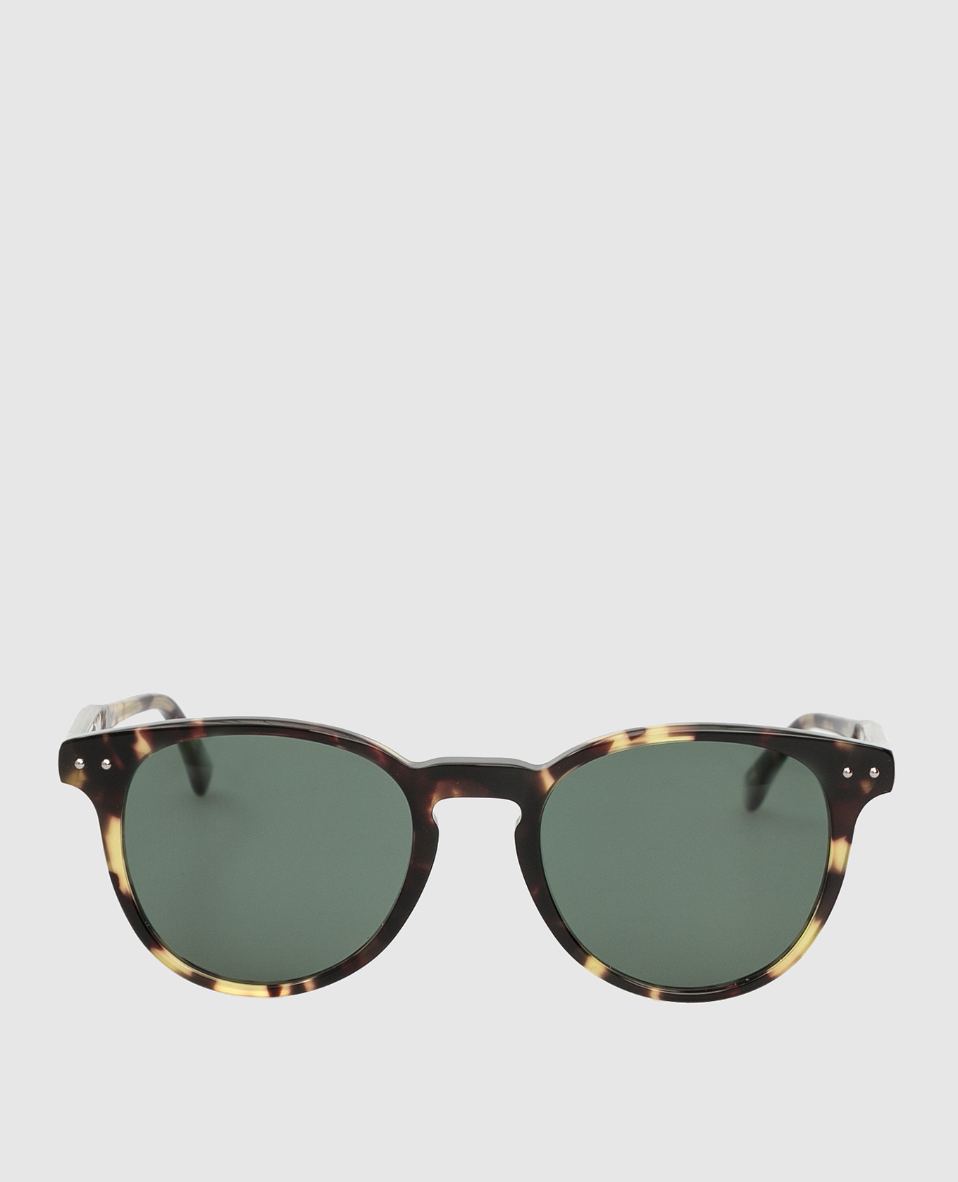 Темно-коричневые солнцезащитные очки в круглой оправе Bottega Veneta