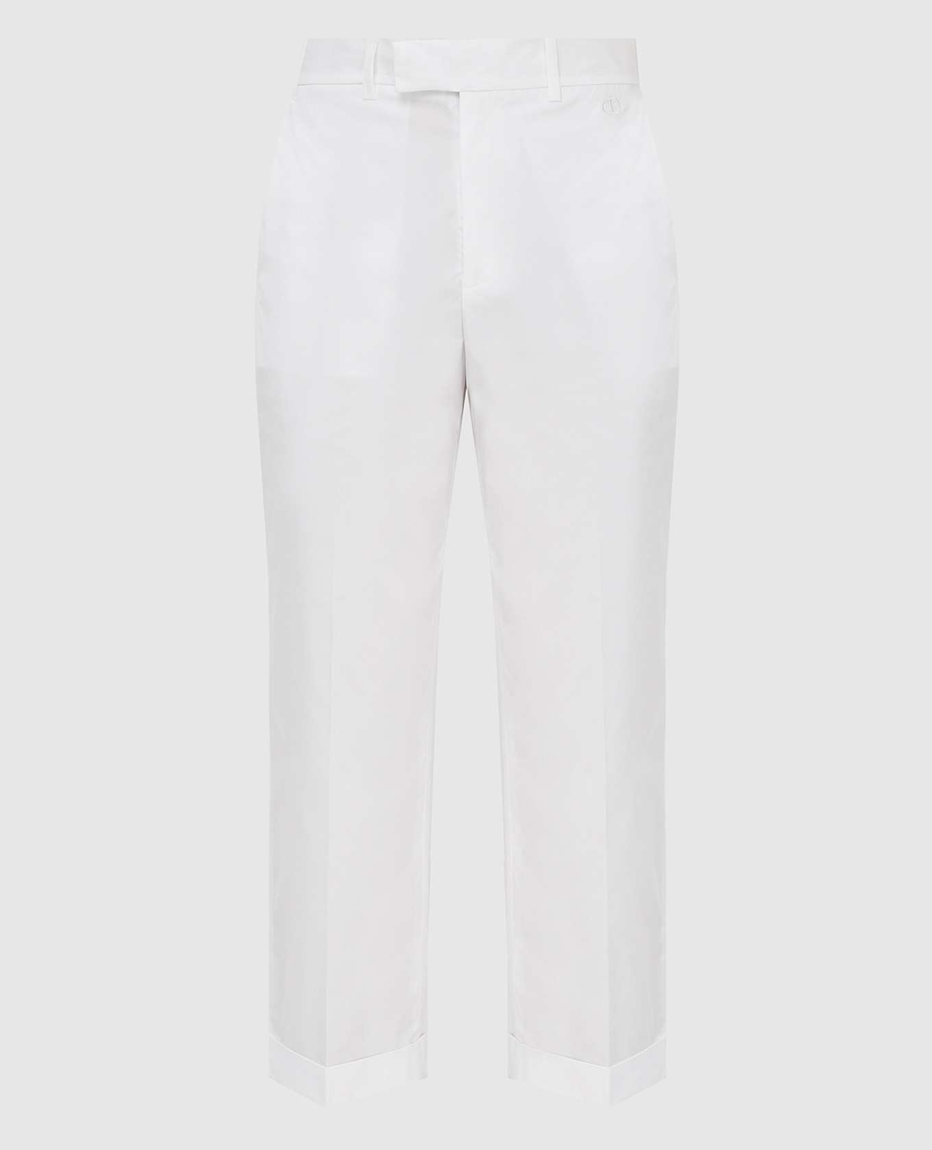 Белые укороченные брюки