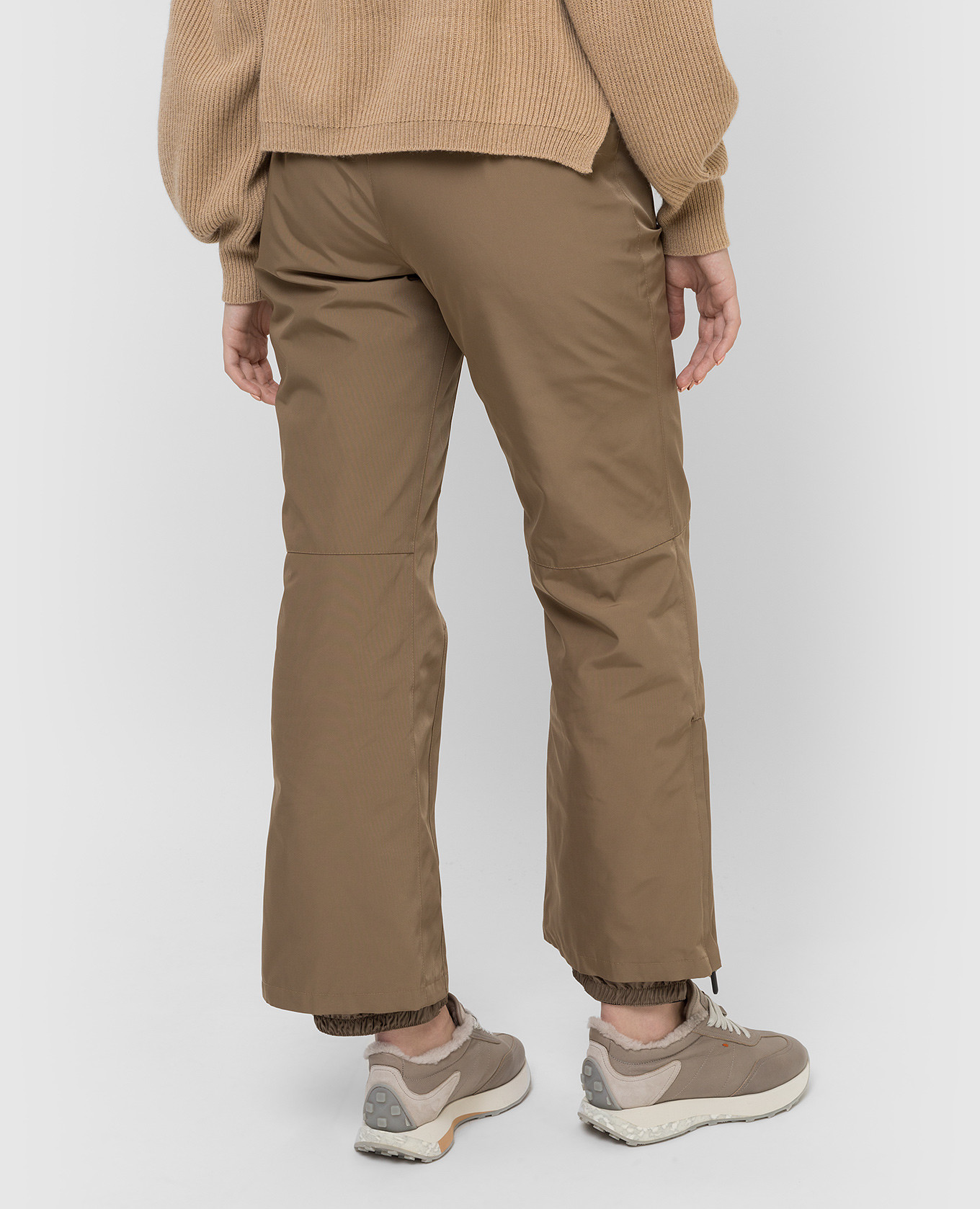Yves Salomon Army Светло-коричневые горнолыжные брюки 22WFP075XXM20W изображение 4
