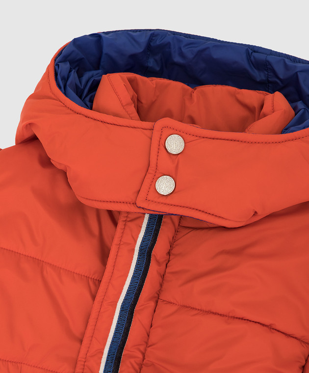 Stefano Ricci Детская оранжевая куртка с контрастными вставками YAJ6S00020TENYLD изображение 3