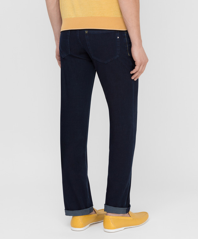 Stefano Ricci Темно-синие джинсы MFT01S102016PBL изображение 4