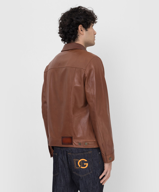 Dolce&Gabbana - Светло-коричневая кожаная куртка G9UP1LHULLZ