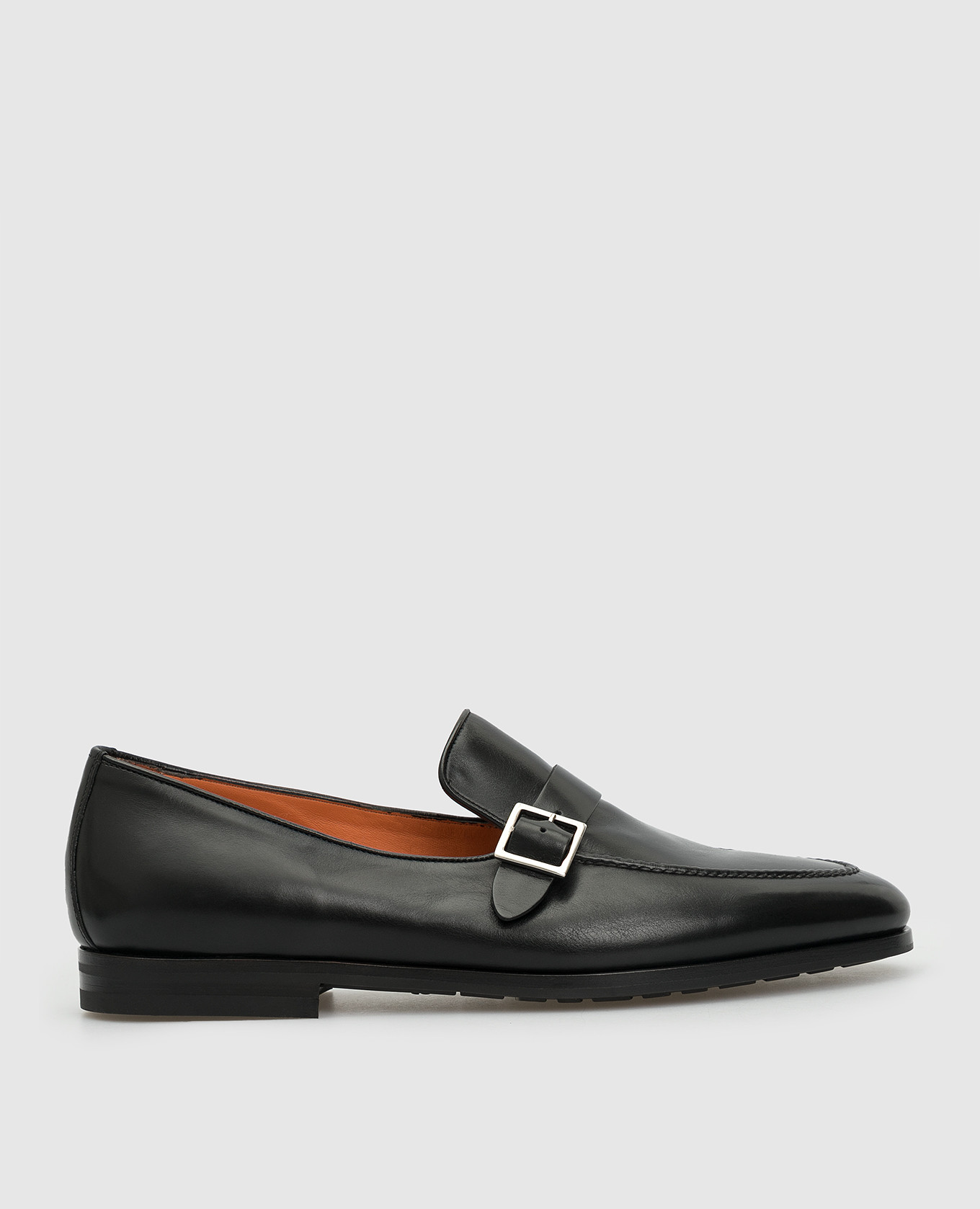 

Черные кожаные лоферы Santoni, Черный, Лоферы