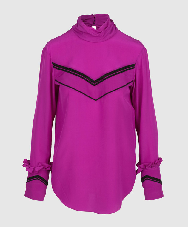 NINA RICCI Розовая блуза из шелка 17PCTO016SE0801