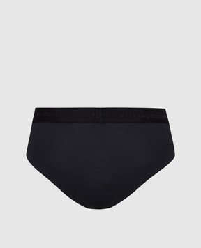 Stefano Ricci Черные трусы-слипы с узором логотипа SLM2COTTON