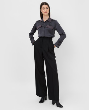 Max Mara Шелковая блуза Basilea с бусинами BASILEA