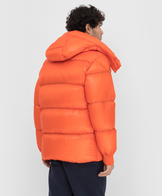 Moncler Оранжевая пуховая куртка Lamentin 1A00161539WF изображение 4