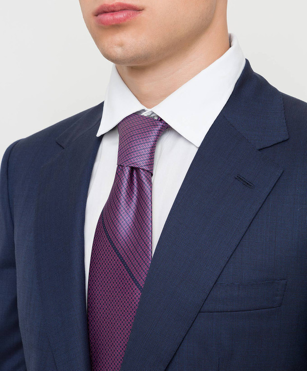 Stefano Ricci Рожевий краватку в візерунок патерн CXDD41076 зображення 2