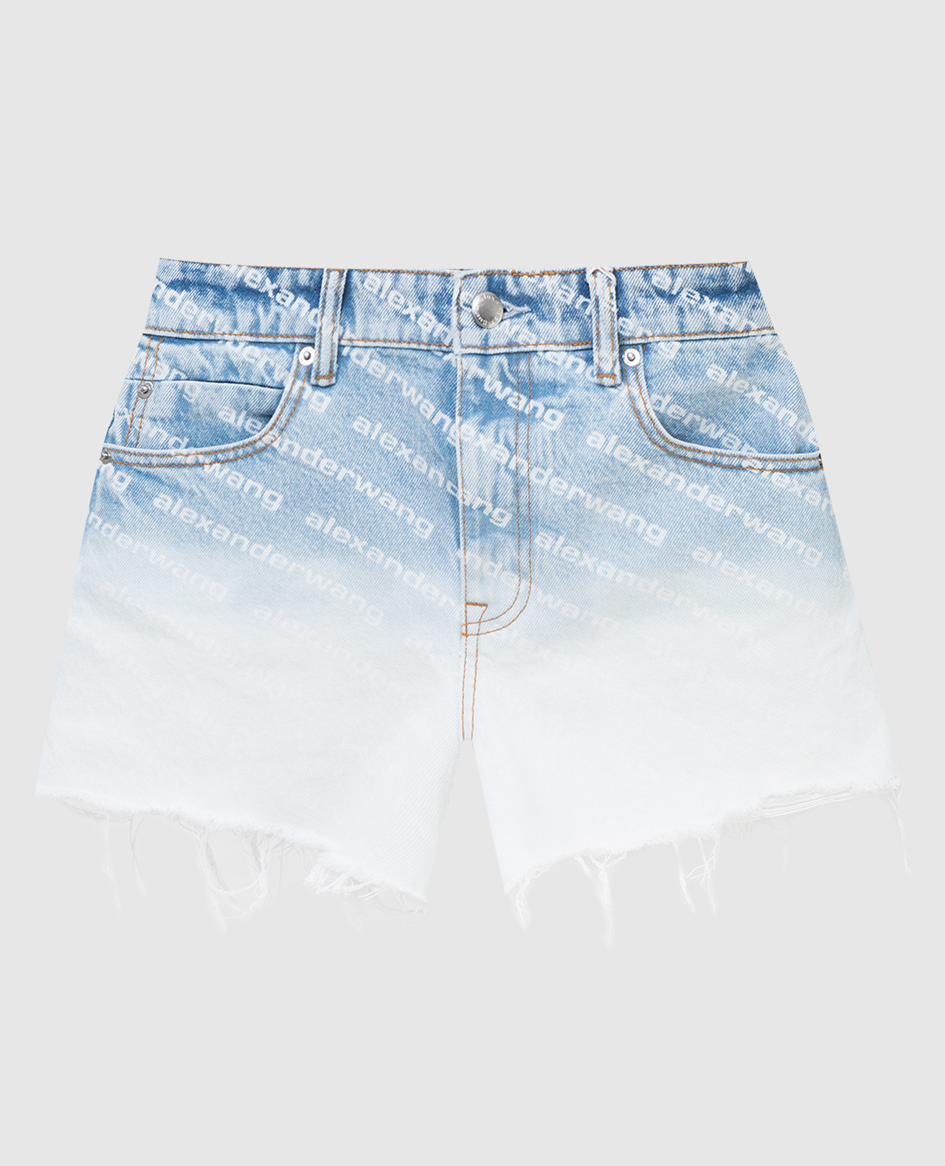 

Джинсовые шорты с эффектом градиент Alexander Wang, Голубой, Шорты