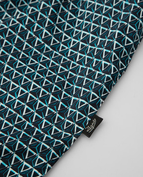Ermenegildo Zegna Сині боксери в геометричний візерунок N3LE71280