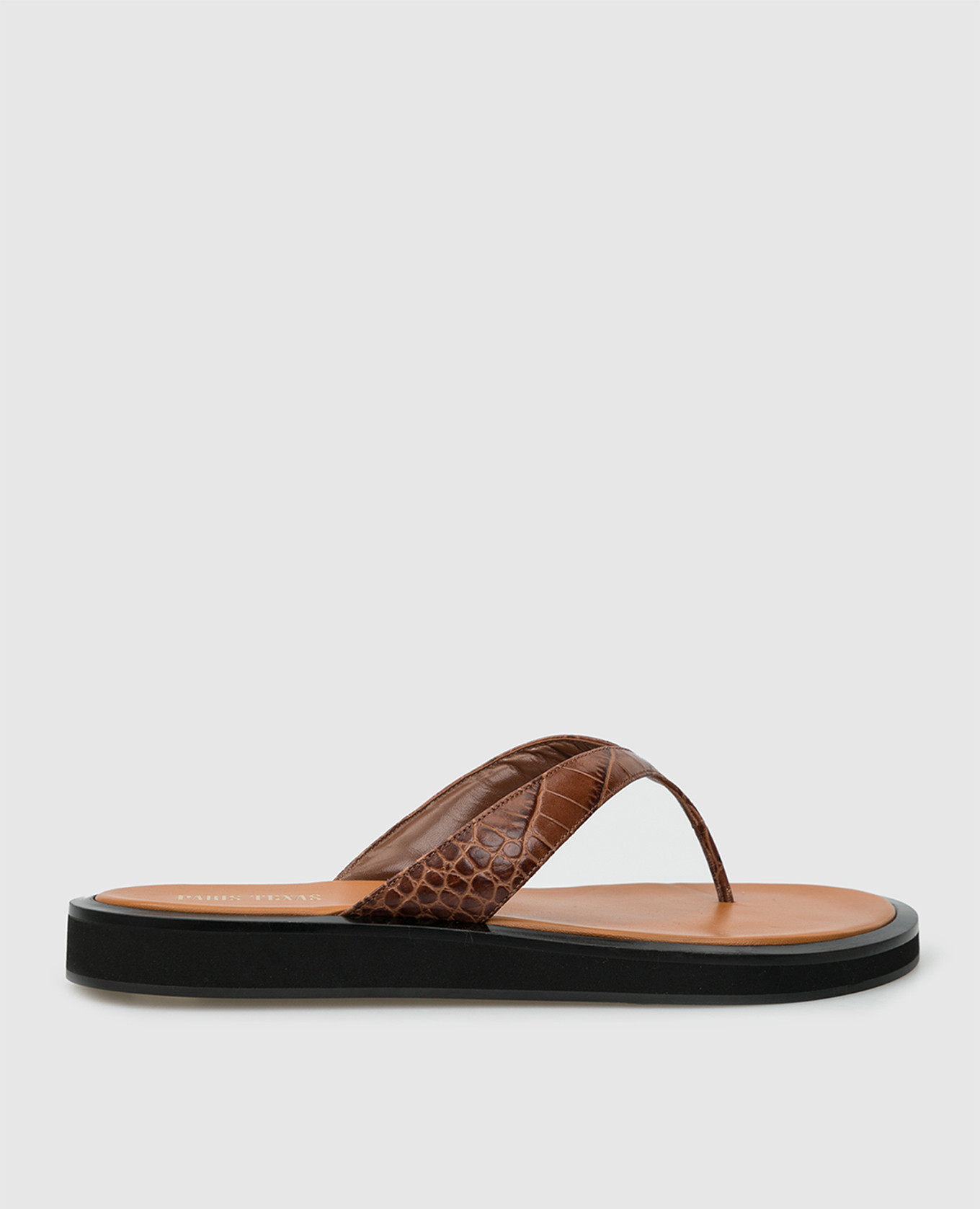 "Brooklyn" tan leather slippers