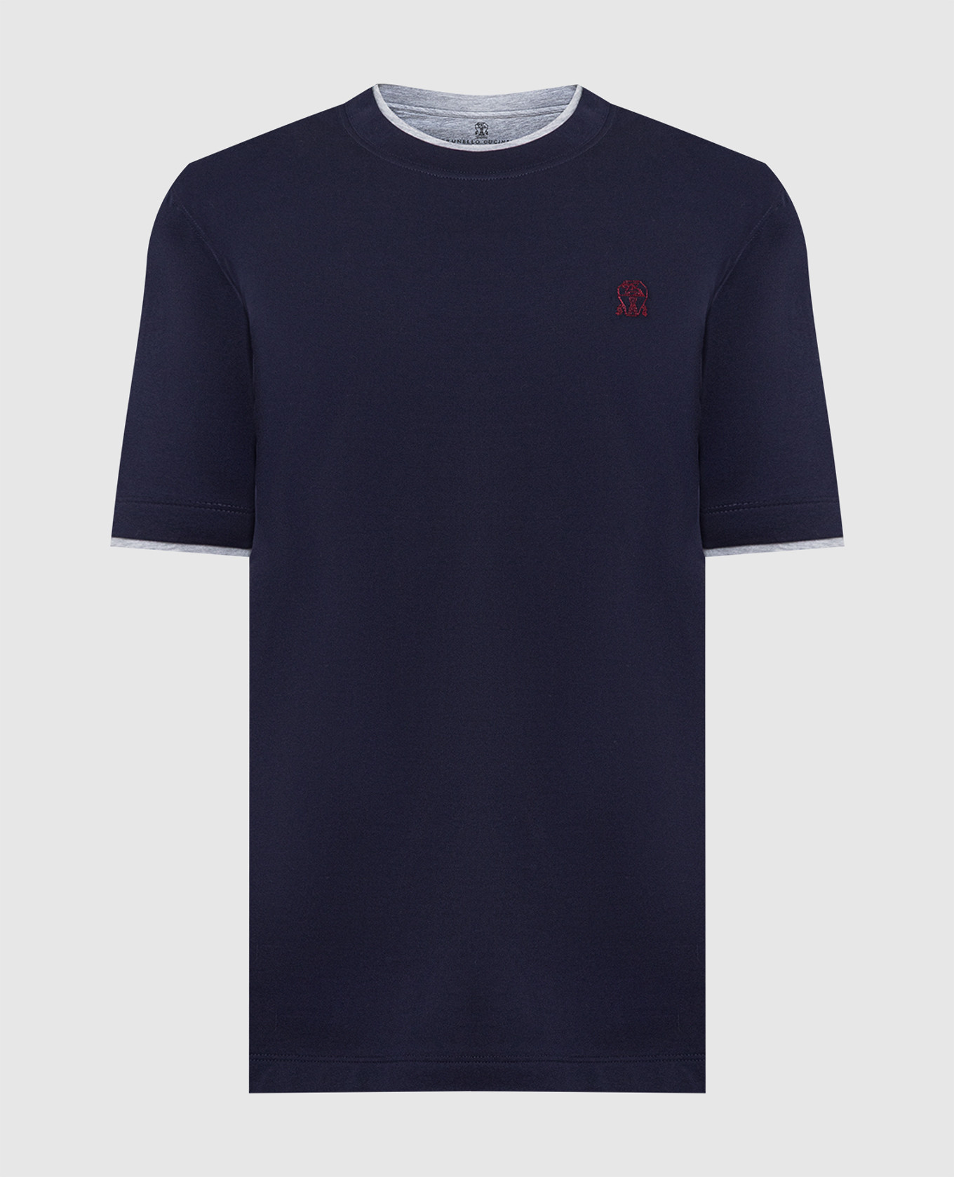 Navy T-shirt with contrasting panels