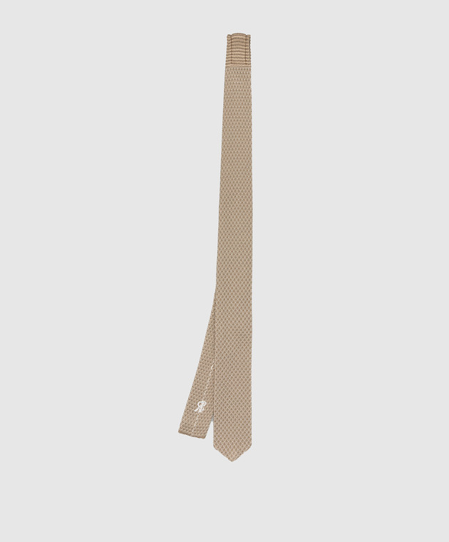 Stefano Ricci Children's beige patterned silk tie YCRMTSR8189 image 2