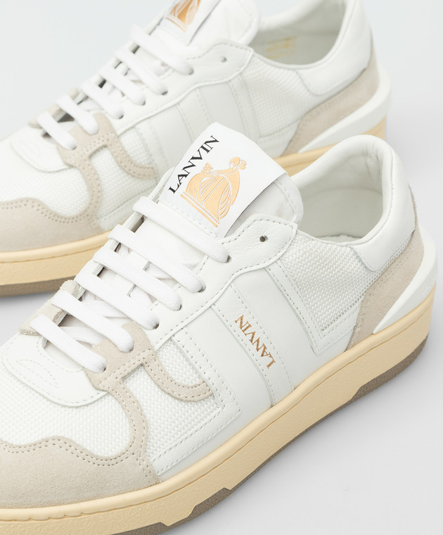 Lanvin - Белые кроссовки Clay с тиснением логотипа FWSKDK00NASH купить ...