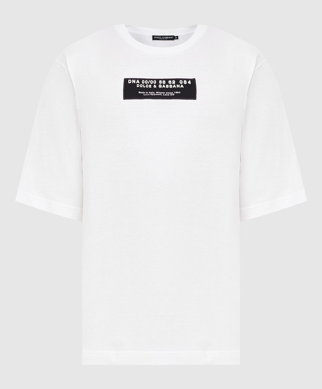 Dolce&Gabbana Біла футболка з фактурним логотипом G8NC5ZFU7EQ