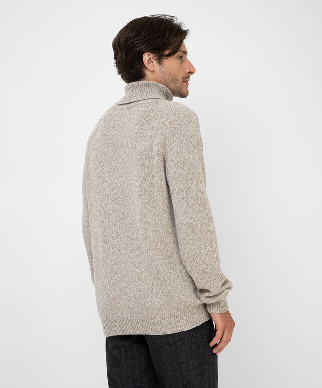 Peserico Меланжевый светло-бежевый свитер R59046F0509129 изображение 4