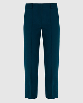 Loro Piana Темно-бірюзові штани з кашеміру FAI8499
