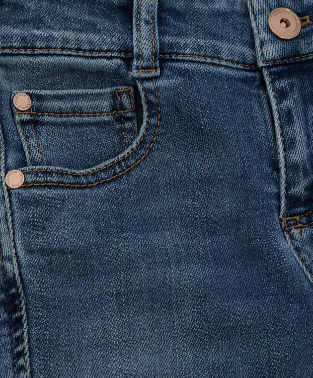 Brunello Cucinelli Дитячі джинси з ефектом потертості і бахромою BA182P422A зображення 3