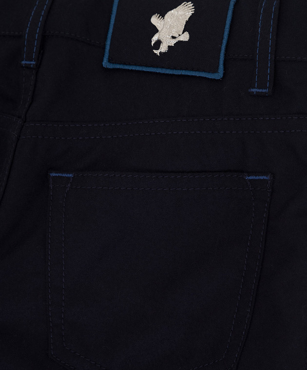 Stefano Ricci Children's dark blue wool trousers YFT7400020W610 image 3