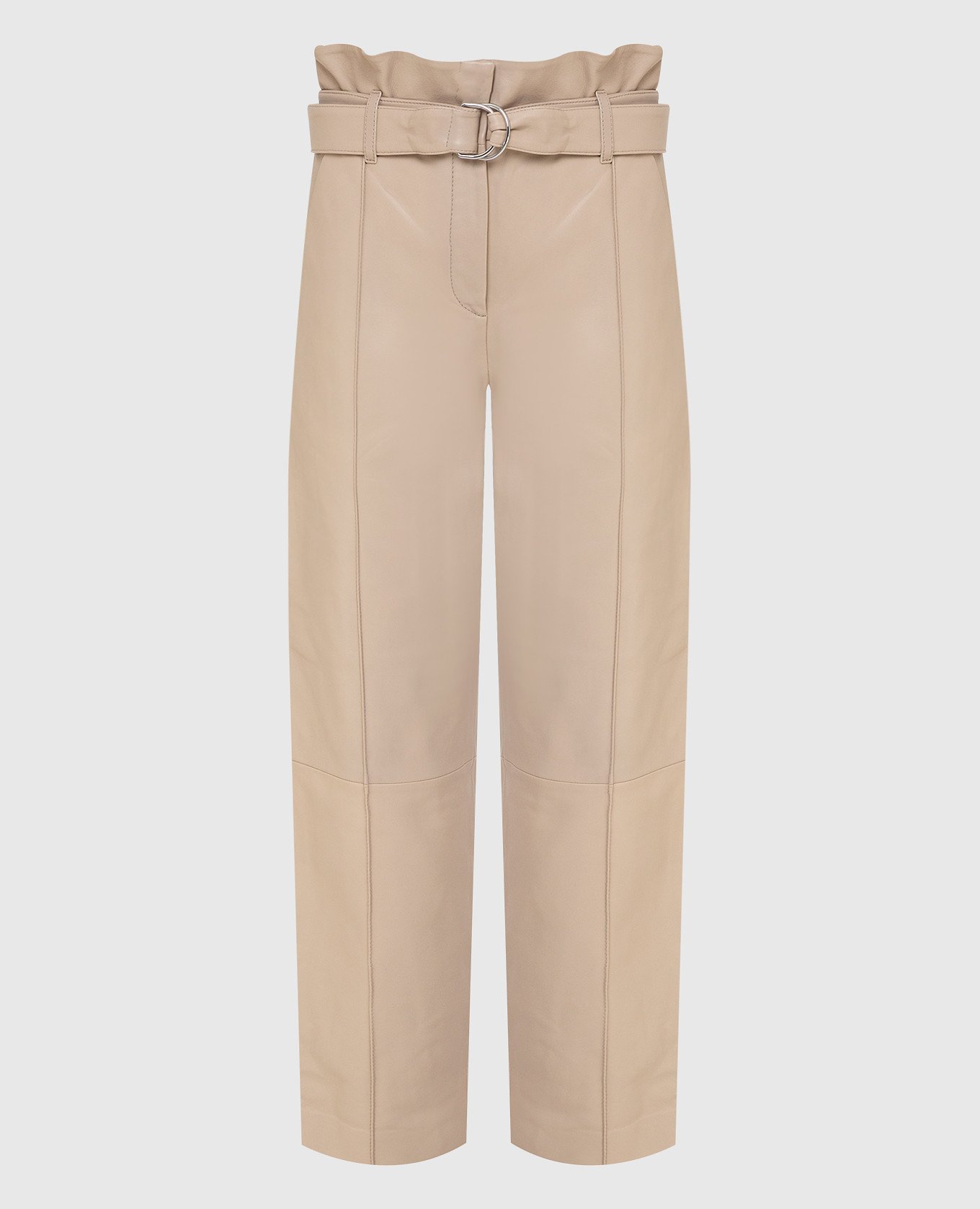 Light beige leather trousers