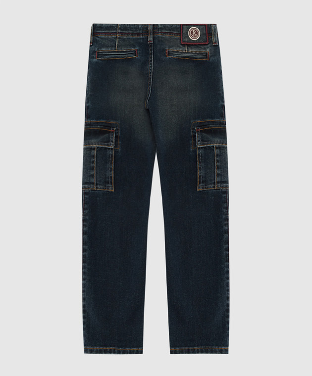 Stefano Ricci Washed-effect children's cargo jeans YST64021001613 image 2