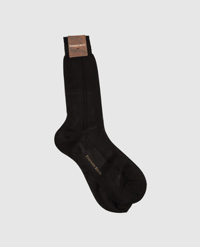 Stefano Ricci Чорні шовкові шкарпетки C013UN0005C013UN