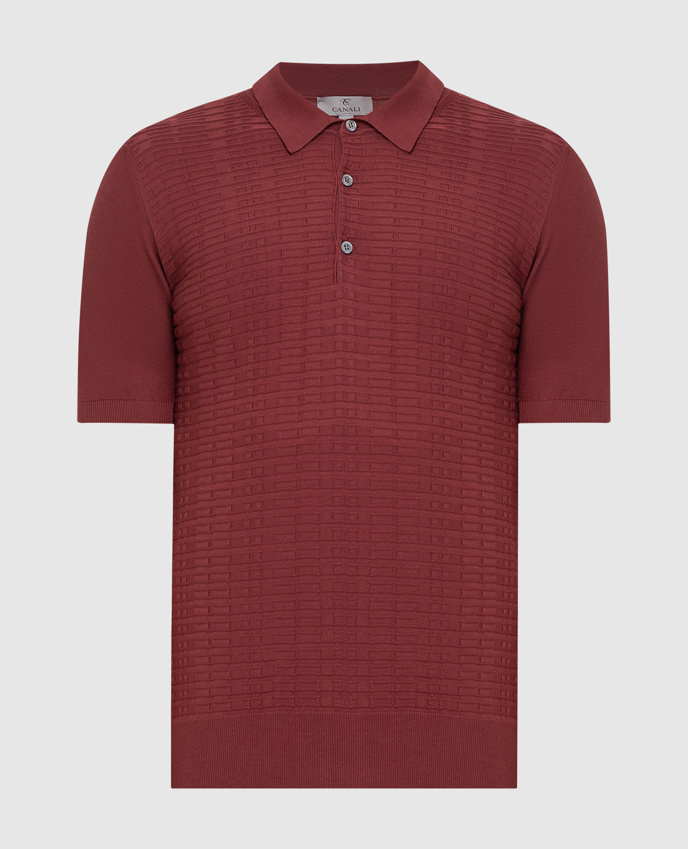 

Терракотовое поло с рельефным узором, Терракотовый, Поло