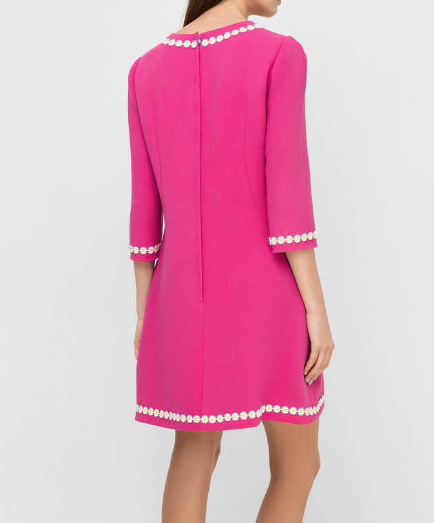 Dolce&Gabbana Розовое платье из шерсти F6UM4ZFU2TZ изображение 4