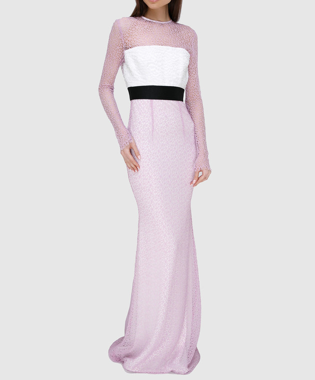 Alex Perry Бузкова сукня з мережива D936 зображення 2