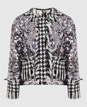 Dolce&Gabbana Жакет в пайєтках з бахромою F28LFTFLSA8