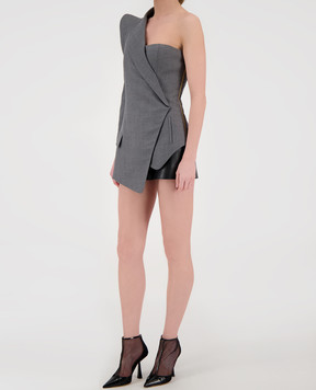 Balmain Жакет-бюстьє з вовни на одне плече VF0AQ005W127