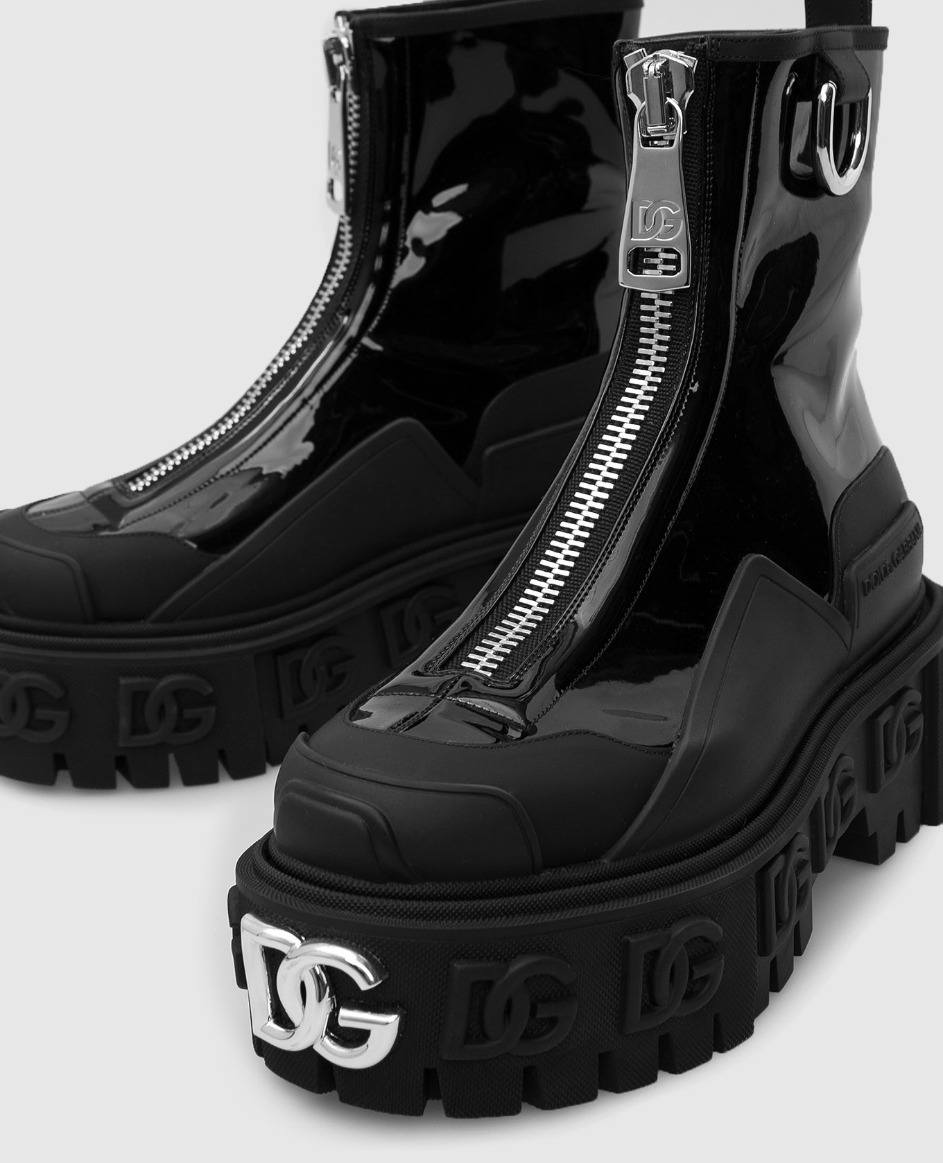 Dolce&Gabbana Кожаные ботинки Hi-Trekking с эмблемой DG CT0843AQ496 изображение 5