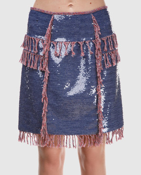 Balmain Синя спідниця з паєтками 124500