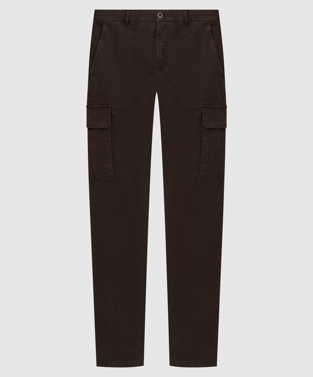 ISAIA Темно-коричневые брюки-карго PNTS99XP876