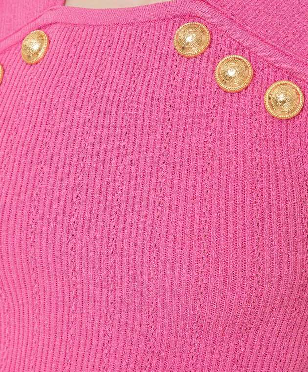 Balmain Розовый топ VF10306K211 изображение 5