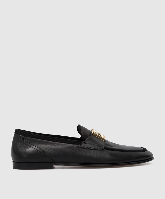 Dolce&Gabbana - Ariosto leather loafers with DG logo A50462AQ993 - buy ...