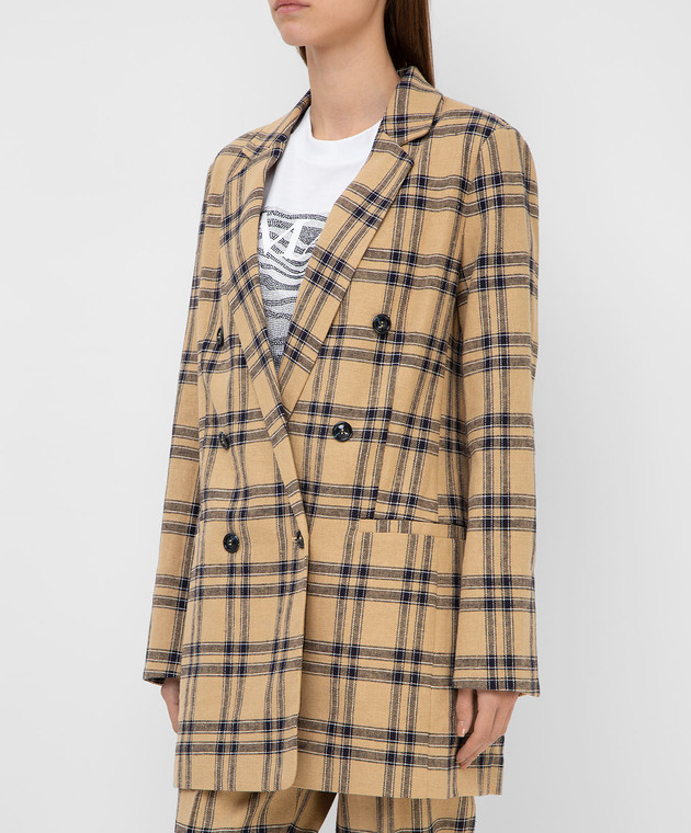 Max & Co Удлиненный двубортный жакет в клетку VESUVIO изображение 3