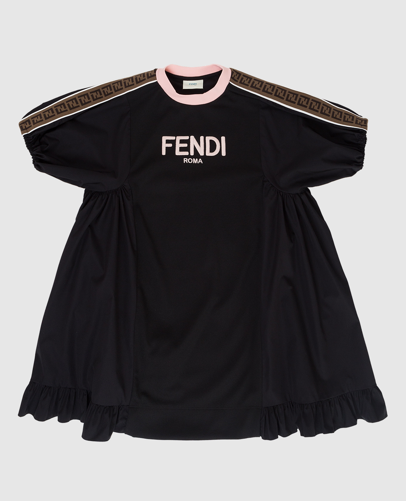 Детское платье с вышивкой логотипа Fendi