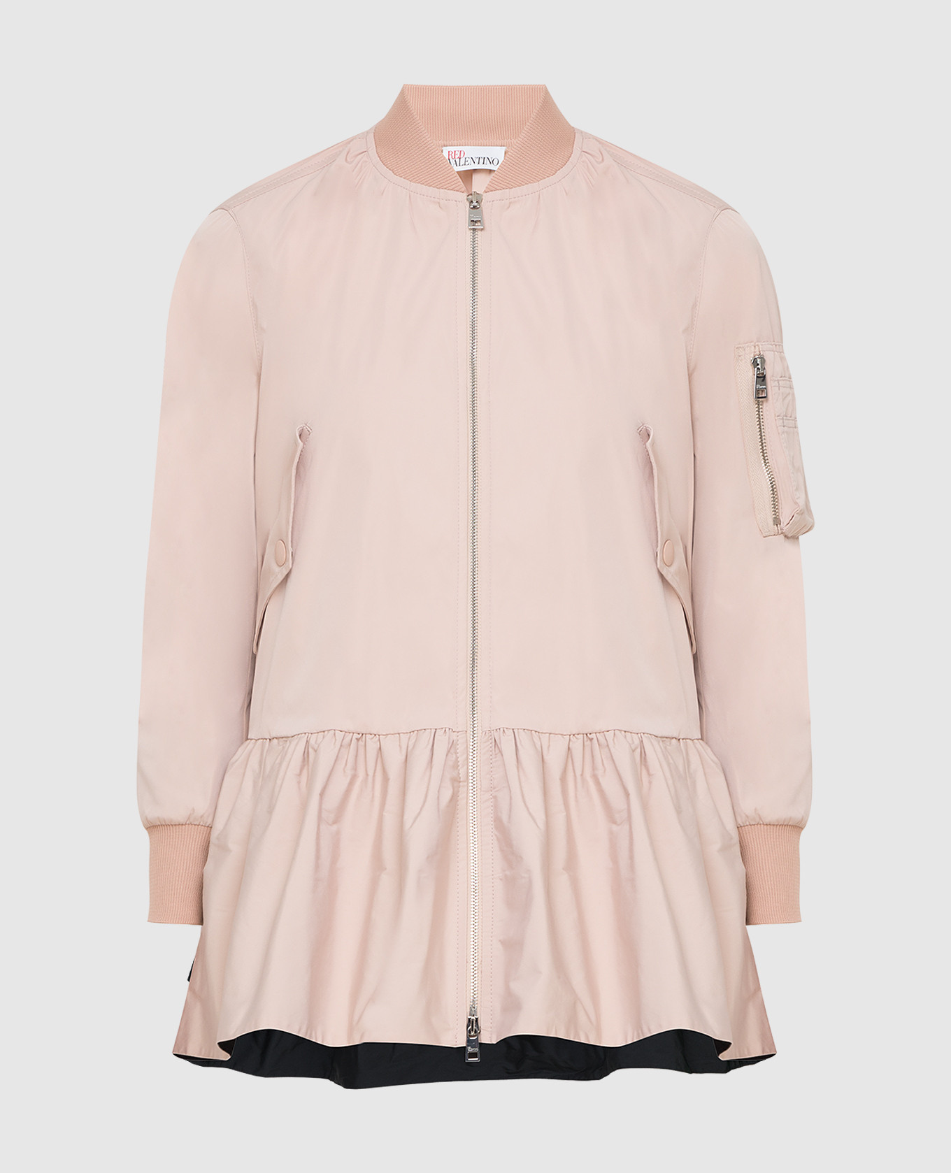 

Пудровый бомбер с баской, Бомберы