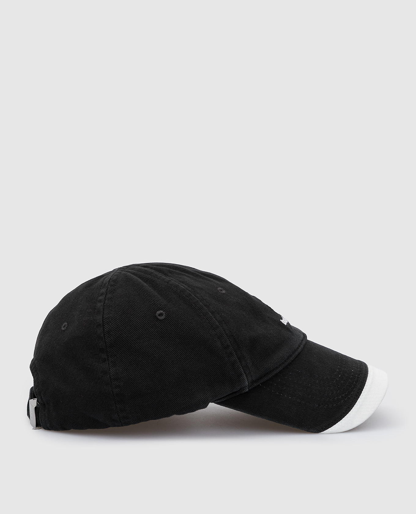 Balenciaga Черная кепка с вышивкой логотипа 673323410B2 изображение 3