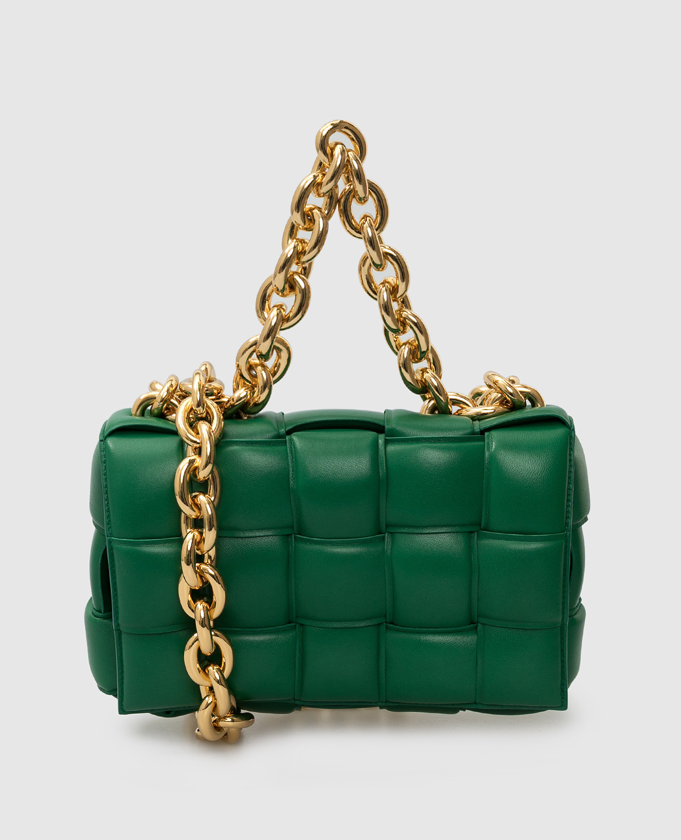

Зеленая кожаная сумка "Intrecciato" Bottega Veneta, Зеленый, Сумки