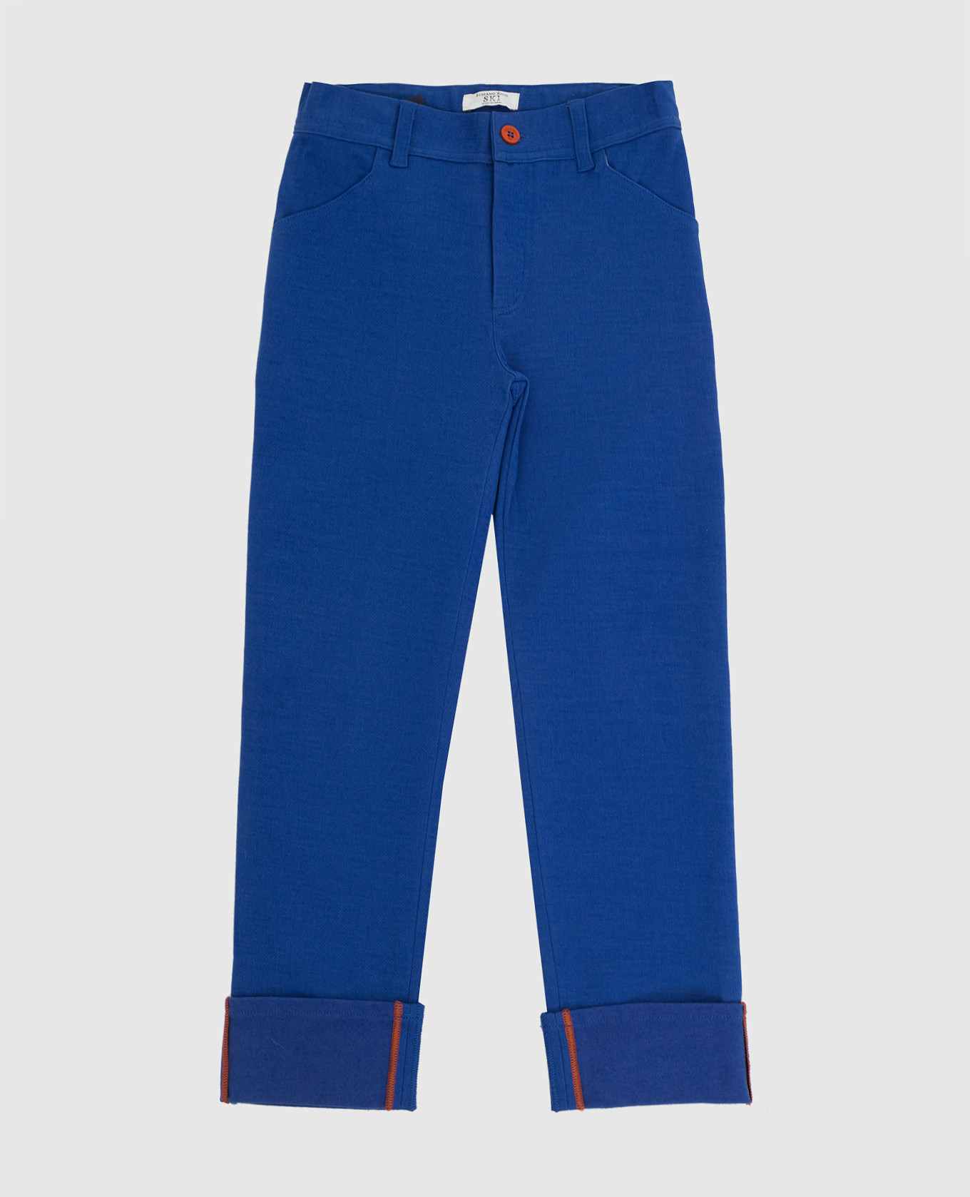 Children's blue trousers with embroidery