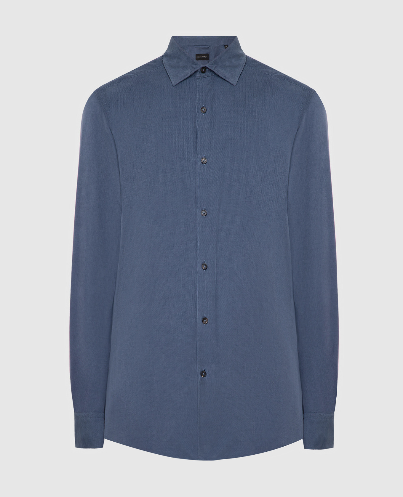 

Синяя рубашка Ermenegildo Zegna, Синий, Однотонные