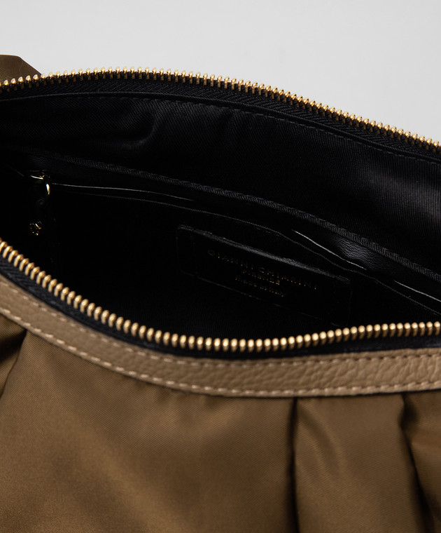 Gianni Chiarini Оливковая сумка-багет Bonnie с цепью BS855121AINYLGRN изображение 4
