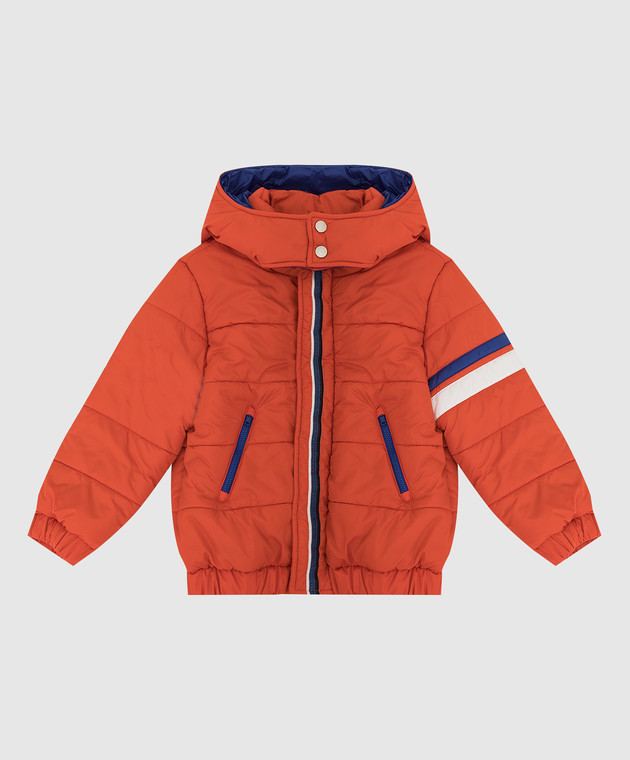 Stefano Ricci Детская оранжевая куртка с контрастными вставками YAJ6S00020TENYLD